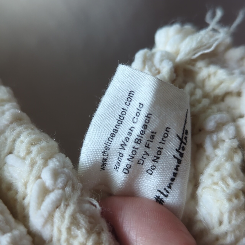 Line & Dot Cream Textured Sweater L - Picture 12 of 13